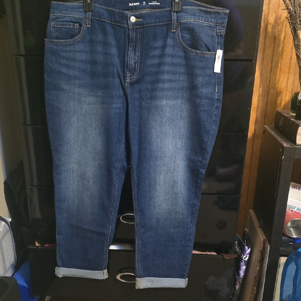Old Navy Women's Blue Boyfriend Jeans